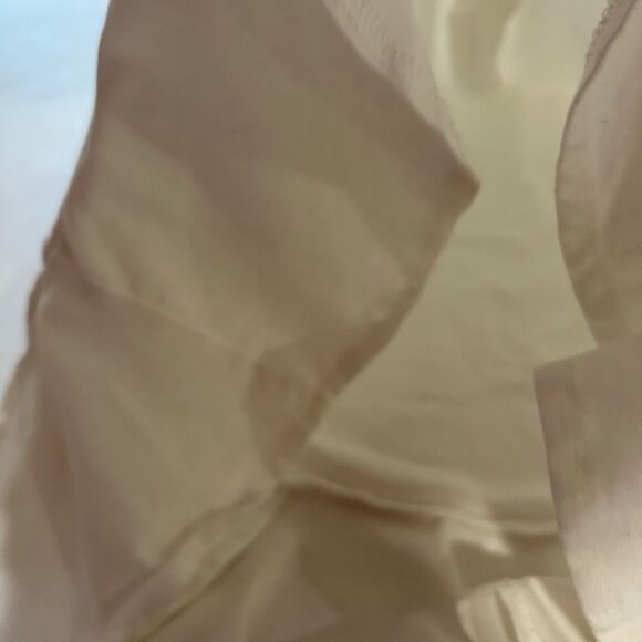 Princess Polly White Ruffle Hem Mini Dress Size 4 | Square Neck Cami Slip Dress - Picture 6 of 6